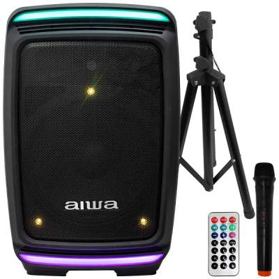 Parlante Karaoke AIWA con trípode + micrófono